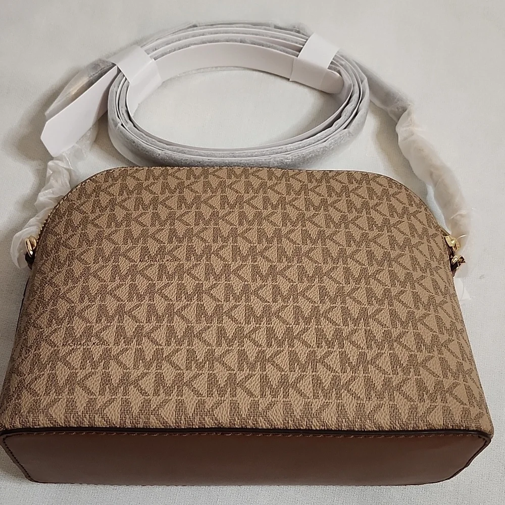 Michael Kors Camel Multi MD Dome Crossbody Bag